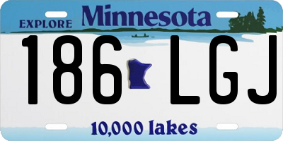 MN license plate 186LGJ