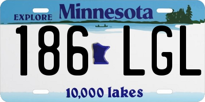 MN license plate 186LGL