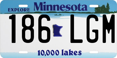 MN license plate 186LGM
