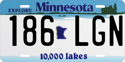MN license plate 186LGN