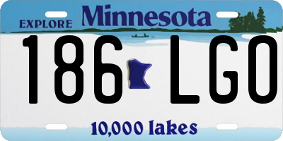 MN license plate 186LGO