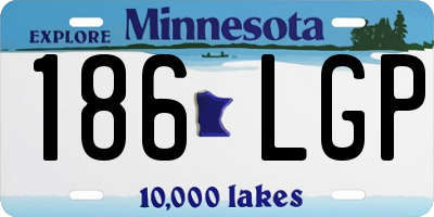 MN license plate 186LGP