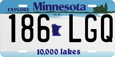 MN license plate 186LGQ