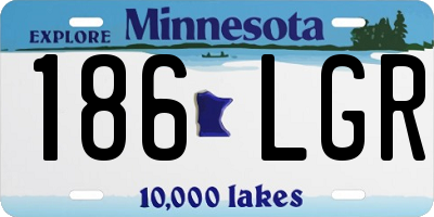 MN license plate 186LGR