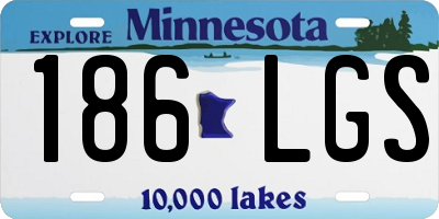 MN license plate 186LGS