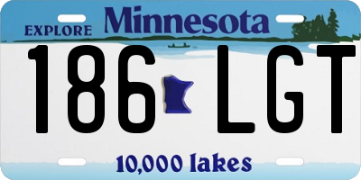 MN license plate 186LGT