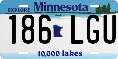 MN license plate 186LGU