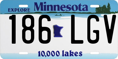 MN license plate 186LGV