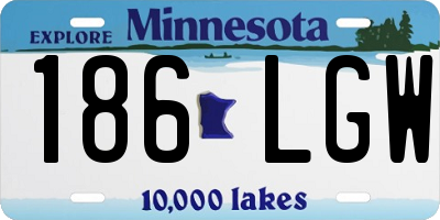 MN license plate 186LGW