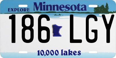 MN license plate 186LGY