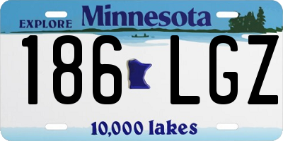 MN license plate 186LGZ