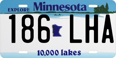 MN license plate 186LHA