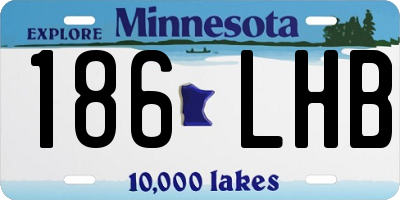 MN license plate 186LHB