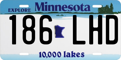 MN license plate 186LHD