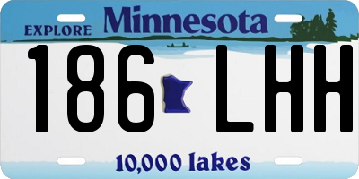 MN license plate 186LHH