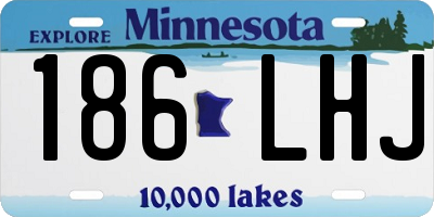 MN license plate 186LHJ