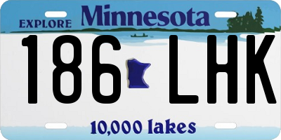 MN license plate 186LHK