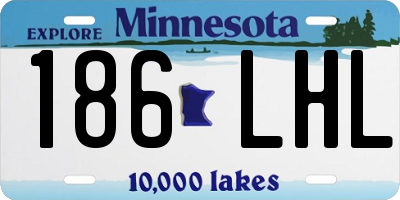 MN license plate 186LHL