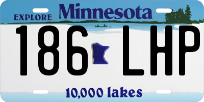 MN license plate 186LHP