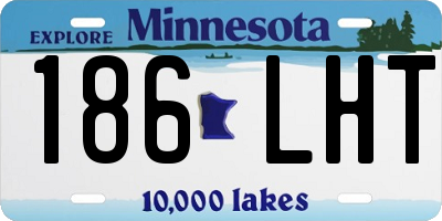 MN license plate 186LHT