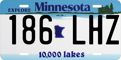 MN license plate 186LHZ