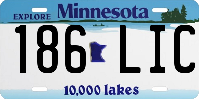 MN license plate 186LIC