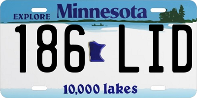 MN license plate 186LID
