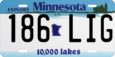 MN license plate 186LIG