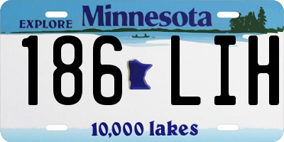 MN license plate 186LIH