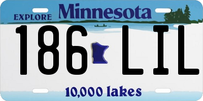 MN license plate 186LIL