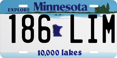 MN license plate 186LIM