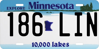 MN license plate 186LIN