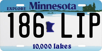 MN license plate 186LIP