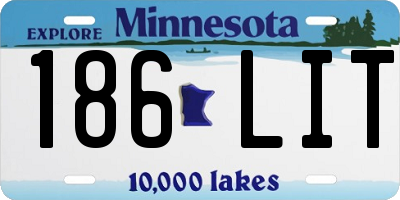 MN license plate 186LIT