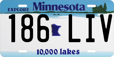 MN license plate 186LIV