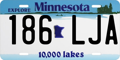 MN license plate 186LJA