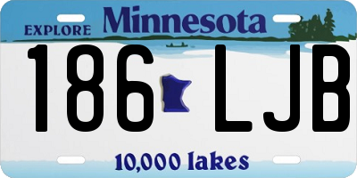 MN license plate 186LJB