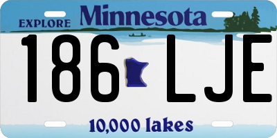 MN license plate 186LJE