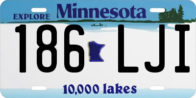 MN license plate 186LJI