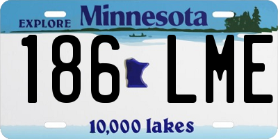 MN license plate 186LME