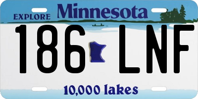 MN license plate 186LNF