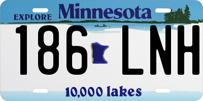 MN license plate 186LNH
