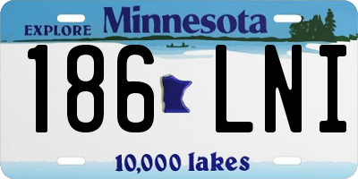 MN license plate 186LNI