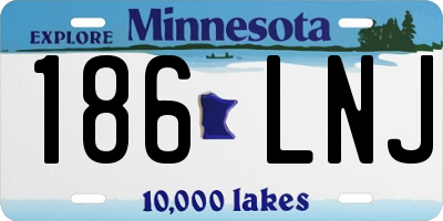 MN license plate 186LNJ