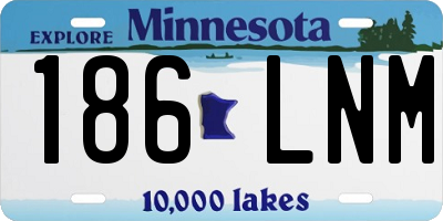MN license plate 186LNM