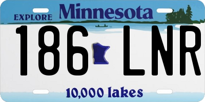 MN license plate 186LNR