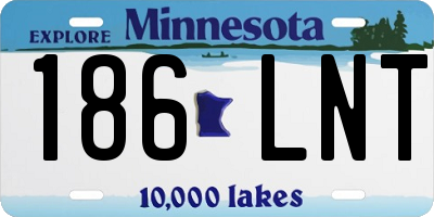 MN license plate 186LNT