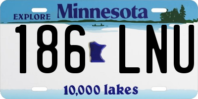 MN license plate 186LNU