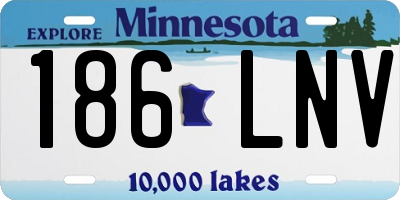 MN license plate 186LNV