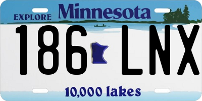 MN license plate 186LNX